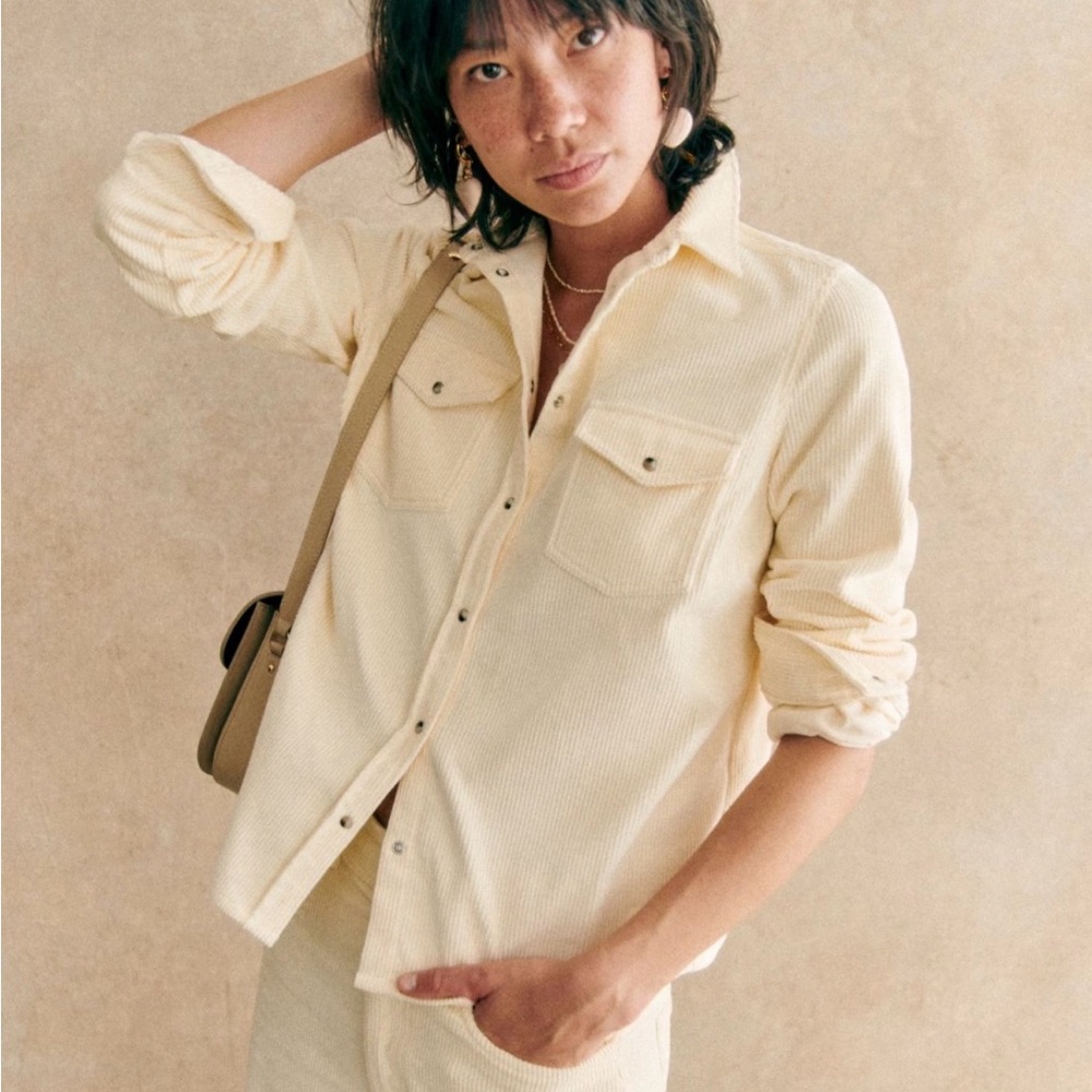 Sezane Rayanna Shirt Ecru - Size 2